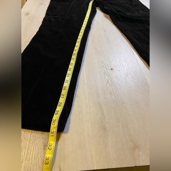 Vintage Bill Blass Jeans Velvet Straight Leg Trousers, Black, Size 14 - Picture 7 of 8